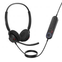 GNオーディオ 4099-413-299 Jabra コンタクトセンター用ヘッドセット USB-C 両耳 MS認定 コントロールユニット付「Jabra Engage 40 - (Inline Link) USB-C MS Stereo」