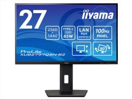 iiyama XUB2797QSN-B2 液晶ディスプレイ 27型/WQHD 2560×1440/USB Type-C(映像出力対応)×1、HDMI×1、DisplayPort×1/ブラック/スピーカー有/IPS方式/昇降/回転/LANポート有