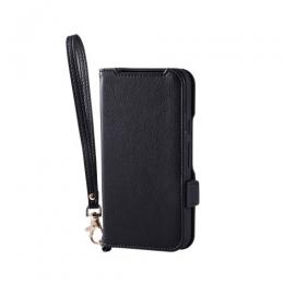 ELECOM PM-P252PLFY4BK Google Pixel 10/Google Pixel 10 Pro/ソフトレザーケース/磁石付/耐衝撃/ハンドストラップ付/ブラック