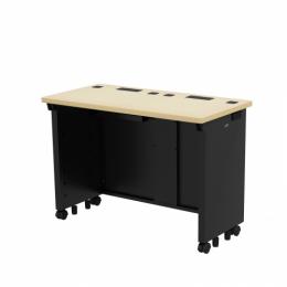 サンワサプライ ED-SK10050BKLM eデスク（薄い木目＋ブラック）W1000×D500×H700【受注生産品】