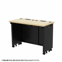 サンワサプライ ED-SK10050BKLM72 eデスク（薄い木目＋ブラック）W1000×D500×H720【受注生産品】
