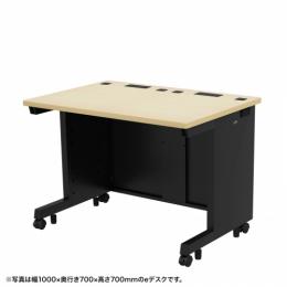 サンワサプライ ED-SK10060BKLM eデスク（薄い木目＋ブラック）W1000×D600×H700【受注生産品】