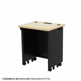 サンワサプライ ED-SK6050BKLM72 eデスク（薄い木目＋ブラック）W600×D500×H720【受注生産品】