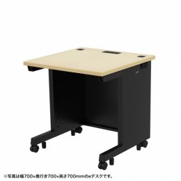 サンワサプライ ED-SK7070BKLM72 eデスク（薄い木目＋ブラック）W700×D700×H720【受注生産品】