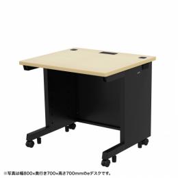 サンワサプライ ED-SK8060BKLM eデスク（薄い木目＋ブラック）W800×D600×H700【受注生産品】