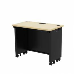 サンワサプライ ED-SK9050BKLM eデスク（薄い木目＋ブラック）W900×D500×H700【受注生産品】