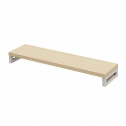 サンワサプライ EMR-LCK10025LM eモニタ台（角脚・薄い木目天板）W1000×D250【受注生産品】