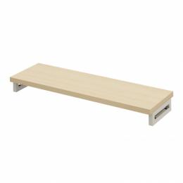 サンワサプライ EMR-LCK10030LM eモニタ台（角脚・薄い木目天板）W1000×D300【受注生産品】