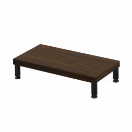 サンワサプライ EMR-LCM5025M eモニタ台（丸脚・濃い木目天板）W500×D250【受注生産品】