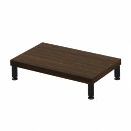 サンワサプライ EMR-LCM5030M eモニタ台（丸脚・濃い木目天板）W500×D300【受注生産品】