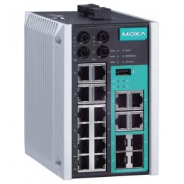 MOXA EDS-518E-MM-ST-4GTXSFP 14＋4Gポート ギガビットマネージドイーサネットスイッチ、STコネクター