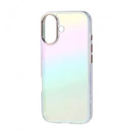 ELECOM PM-A25AHVCACR iPhone 17/ハイブリッドケース/オーロラカラー/メタルステッカー付/クリア