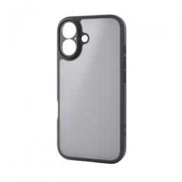 ELECOM PM-A25AHVCKKPBK iPhone 17/ハイブリッドケース/極限Plus/メタルステッカー付/ブラック