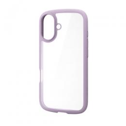 ELECOM PM-A25ATSLFCPU iPhone 17/TOUGH SLIM LITE/フレームカラー/メタルステッカー付/ラベンダー