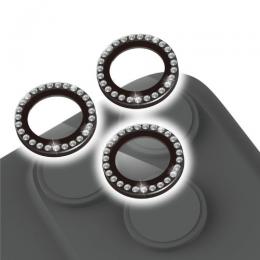 ELECOM PM-A25CFLLGRBK iPhone 17 Pro/iPhone 17 Pro Max/iPhone 16 Pro/iPhone 16 Pro Max/iPhone 15 Pro/iPhone15 Pro Max/カメラレンズガラスフィルム/ラインストーン/ブラック