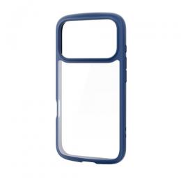 ELECOM PM-A25CTSLFCNV iPhone 17 Pro/TOUGH SLIM LITE/フレームカラー/メタルステッカー付/ネイビー