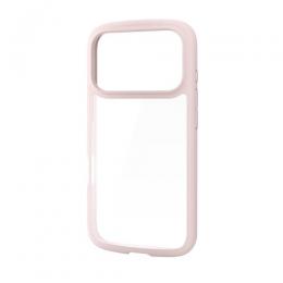 ELECOM PM-A25CTSLFCPN iPhone 17 Pro/TOUGH SLIM LITE/フレームカラー/メタルステッカー付/ピンク