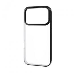 ELECOM PM-A25CUCTMBK iPhone 17 Pro/ソフトケース/サイドメッキ/メタルステッカー付/ブラック