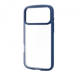 ELECOM PM-A25DTSLFCNV iPhone 17 Pro Max/TOUGH SLIM LITE/フレームカラー/メタルステッカー付/ネイビー