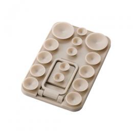 ELECOM P-TKPTMAGS01BG 吸盤スマホシリコンパッド/タコピタ/マグネット吸着タイプ/スタンド機能付き/タイプ/ベージュ