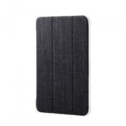 ELECOM TB-A25SWVCBK 8.3インチiPad mini(A17 Pro)/フラップケース/薄型軽量/ファブリック/背面クリア/2アングル/ブラック