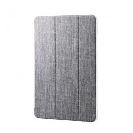 ELECOM TB-A25XWVCGY 13インチiPad Air(M2)/フラップケース/薄型軽量/ファブリック/背面クリア/2アングル/グレー