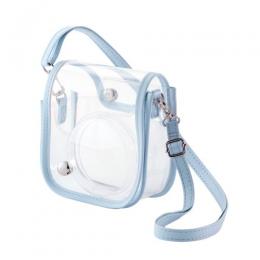 ELECOM IC-CCM12BU チェキアクセサリ/カメラケース/mini12用/カラフル/ストラップ付属/ブルー