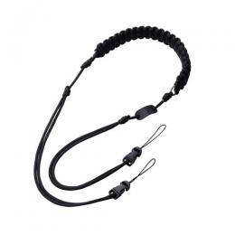 ELECOM IC-STSDKNBK チェキアクセサリ/ショルダーストラップ/汎用/編み系/ブラック