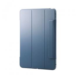 ELECOM TB-A25PLWVFCBG 13インチiPad Pro(M4)/フラップケース/薄型軽量/背面クリア/フレームカラー/ブルーグレー