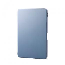 ELECOM TB-A25PMMG360BG 11インチiPad Pro(M4)/フラップケース/360度回転/マグネット着脱/背面クリア/ブルーグレー