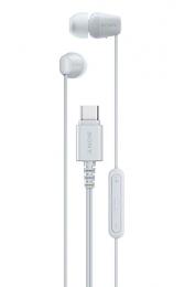 Sony IER-EX15C/W 密閉型ステレオヘッドホン（入力プラグ USB Type-C） ホワイト