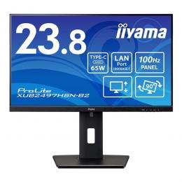 iiyama XUB2497HSN-B2 液晶ディスプレイ 23.8型/1920×1080/HDMI、DisplayPort、USB Type-C映像出力：給電/ブラック/スピーカー：あり/IPS方式/昇降/回転/LANポートあり