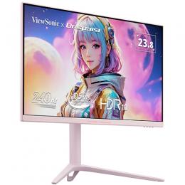 ビューソニック VX2428J2-PK-7 23.8型ワイド液晶ディスプレイ/1920×1080/HDMI、DisplayPort/ピンク/スピーカー/チルト/スウィーベル/ピボット/高さ調整