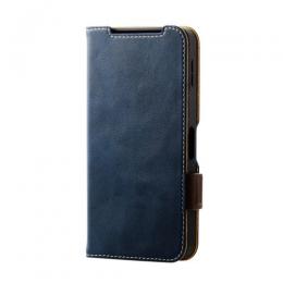 ELECOM PM-S253PLFYNV AQUOS sense10(SH-53F・SH-M33)/sense9(SH-53E・SH-M29)手帳型ケース/磁石付/耐衝撃/ネイビー