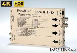 イメージニクス CRO-U112HTX 4K映像対応HDMI信号同軸延長器・送信器（HDMI分配出力付き）