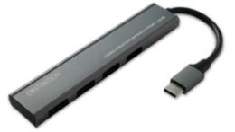 Dadandall DDUHA4002CLG USB3.0ハイスピード4ポートハブ USB Type-C ライトグレー