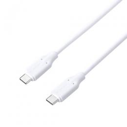 ELECOM MPA-CC5PTSS10WH USB-A to USB Type-Cケーブル/シリコン/ブレーカー内蔵/最大100W/1.0m/ホワイト