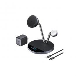 【法人様宛限定】ANKER  B25X7J11 Anker Prime Wireless Charging Station (3-in-1 MagGo AirCool Dock Stand) ブラック