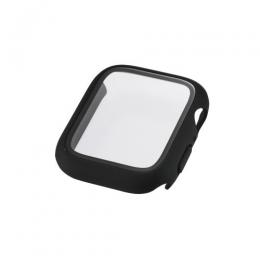 ELECOM AW-25DFCGOBK Apple Watch 44mm/フルカバーケース/プレミアムガラス/ゴリラ/高透明/ブラック