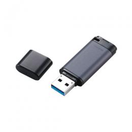 ELECOM MF-RCU3128GBK USBメモリ/USB3.2(Gen1)/Type-A/キャップ式/アルミ素材/128GB/ブラック