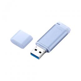 ELECOM MF-RCU3128GBU USBメモリ/USB3.2(Gen1)/Type-A/キャップ式/アルミ素材/128GB/ブルー
