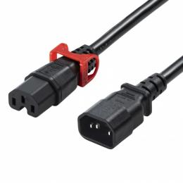 サンワサプライ APW15-C14C15LS-1 抜け防止ロック式電源コード ロックプラス（1m）