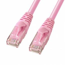 サンワサプライ KB-T6AY-005P カテゴリ6Aより線LANケーブル（ピンク・0.5m）