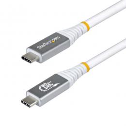 StarTech.com CC150CM80GUSB4CABLEW USB4ケーブル/1.5m/80Gbps/240W PD/8K 120Hz/高速充電 データ転送/USB Type-C