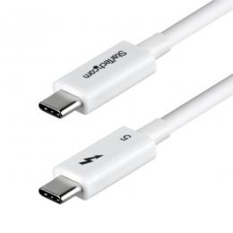 StarTech.com TBLT5MM50CM240WWH Thunderbolt 5ケーブル/50cm/8K60Hz/240W PD/認証品/USB-C互換/ホワイト/急速充電