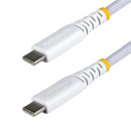 StarTech.com USB2CC2MNCBRWH USB-Cケーブル/2m/USB 2.0/Type-C to Type-C/60W 3A/ホワイト/高速充電 データ転送
