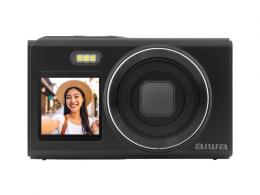 aiwaデジタル JA5-DCM0003(BK) コンパクトデジタルカメラ aiwa cam DCB-2 ブラック(1600万画素CMOSセンサー/電子手ブレ補正/AF/4倍デジタルズーム/自撮り撮影/軽量)