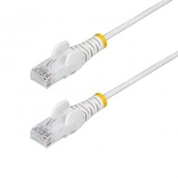 StarTech.com N6PAT25CMWHS CAT6 LANケーブル/スリム/25cm/ホワイト/100W PoE/UTP/LSZH/より線/カテゴリ6 RJ45