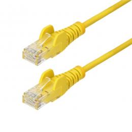 StarTech.com N6PAT25CMYLS CAT6 LANケーブル/スリム/25cm/イエロー/100W PoE/UTP/LSZH/より線/カテゴリ6 RJ45