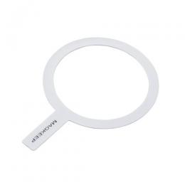 ELECOM AMS-MAGST3WH メタルリングステッカー/貼り付けタイプ/ワイヤレス充電対応iPhone用/貼り付けツール付属/ホワイト